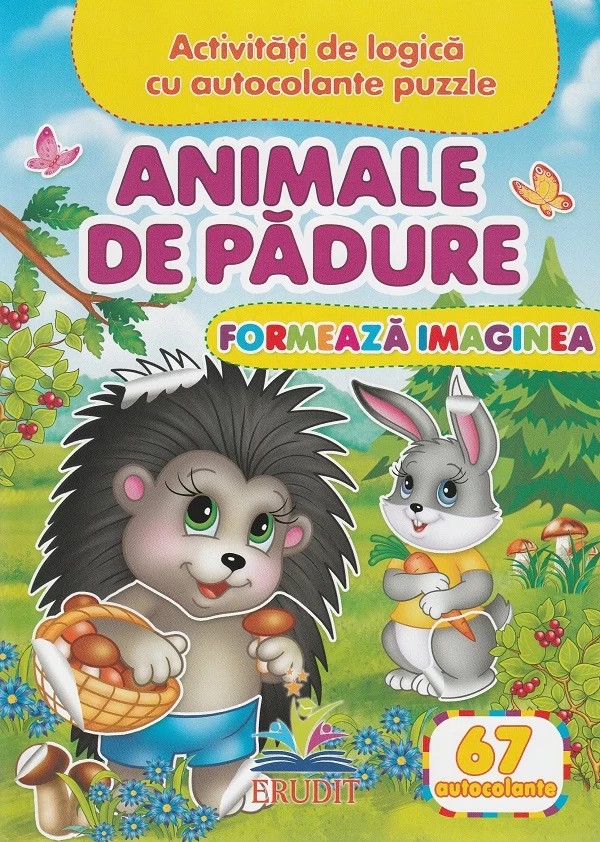 Animale de padure: Formeaza imaginea + 67 autocolante