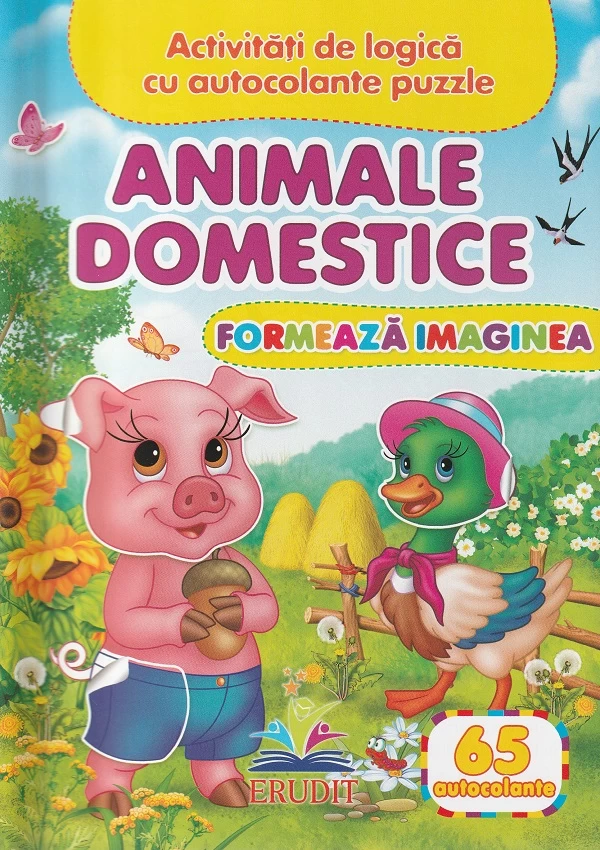 Animale domestice: Formeaza imaginea + 65 autocolante