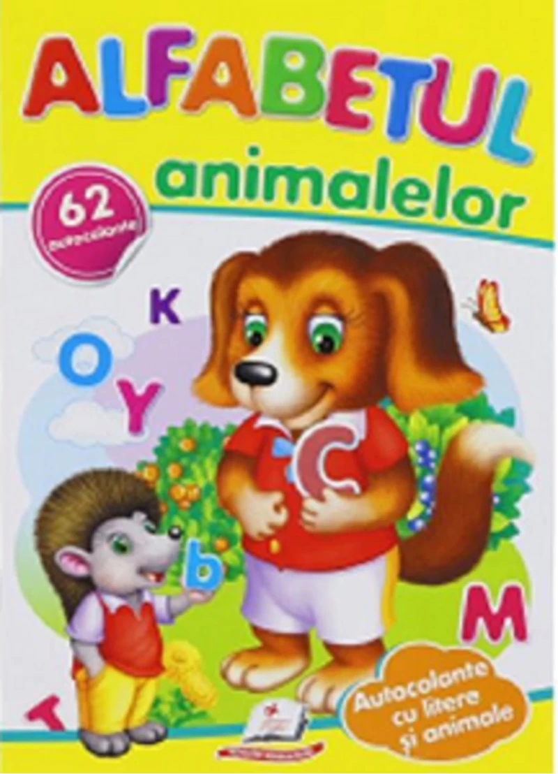 Alfabetul animalelor + 62 autocolante 