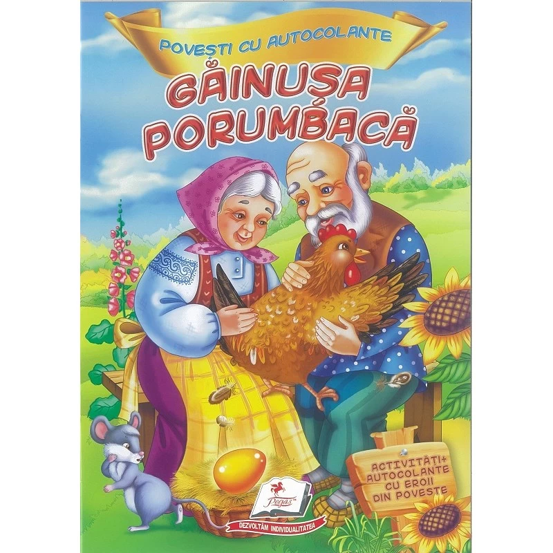 Povesti cu autocolante cu eroii din poveste. Gainusa porumbaca