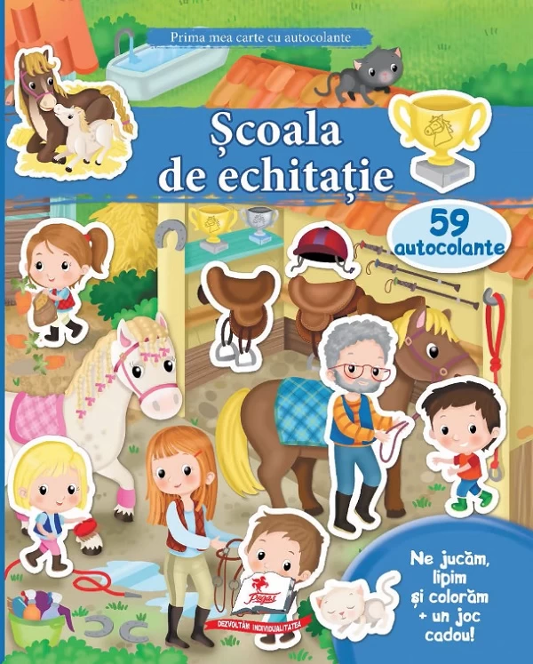 Prima mea carte cu autocolante: Scoala de echiatie + 59 autocolante