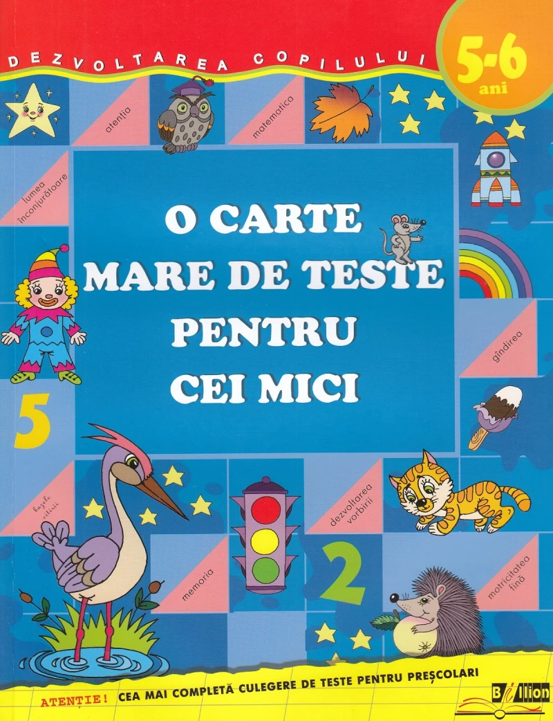 O carte mare de teste pentru cei mici 5-6 ani
