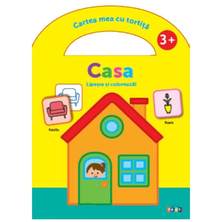 Casa 3+, lipeste si coloreaza!