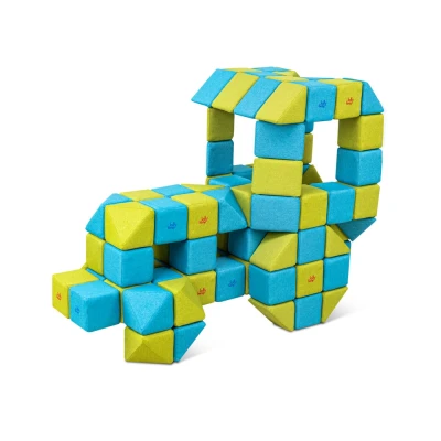 Cuburi magnetice JollyHeap® - CREATIVE 100 blocuri 4 forme
