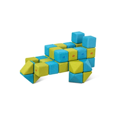 Cuburi magnetice JollyHeap® - CREATIVE 100 blocuri 4 forme