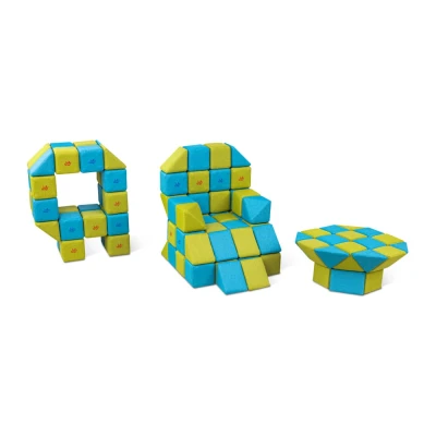 Cuburi magnetice JollyHeap® - CREATIVE 100 blocuri 4 forme