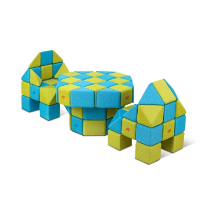 Cuburi magnetice JollyHeap® - CREATIVE 100 blocuri 4 forme